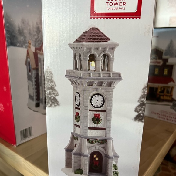 Holiday Time Holiday Christmas Village Display Clock Tower Poshmark